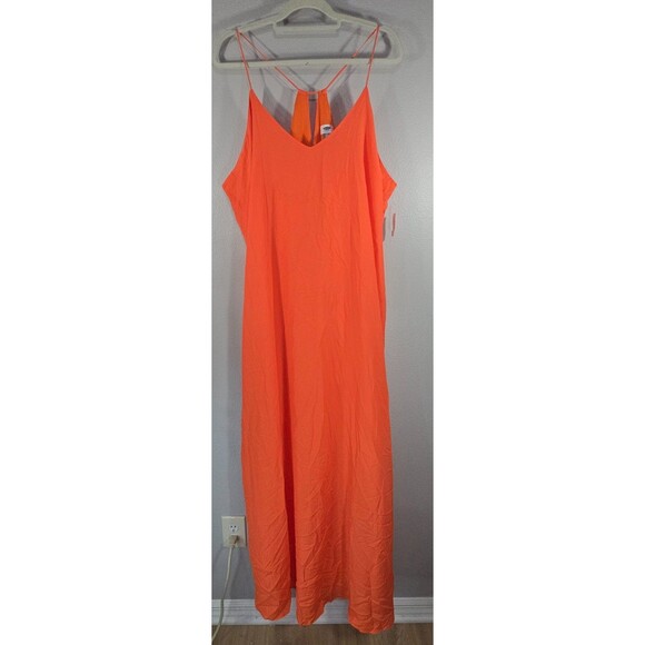 Old Navy Dresses & Skirts - Old Navy Orange Long Slip Dress Maxi Shift Dress Size XXL Tall Beach NWT AA